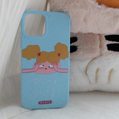 Don't sleep funny girl degradable phone case