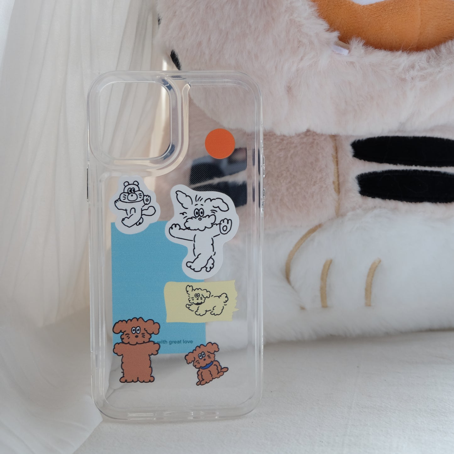 Adorable animals clear phone case