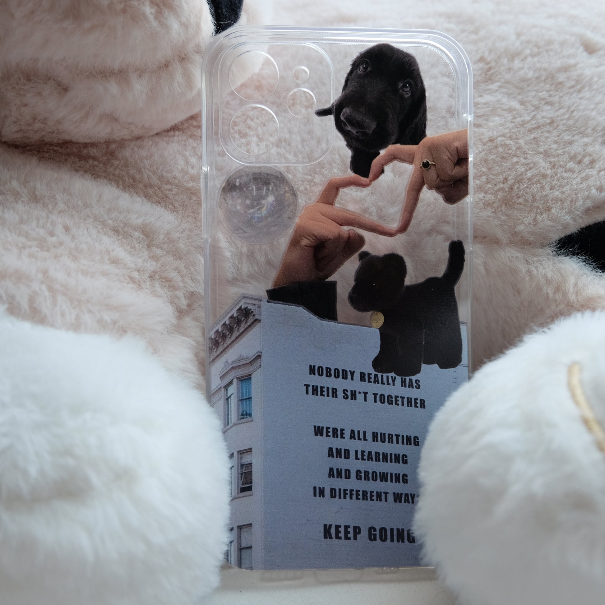 Adorable animals clear phone case | phone accessories | Three Fleas