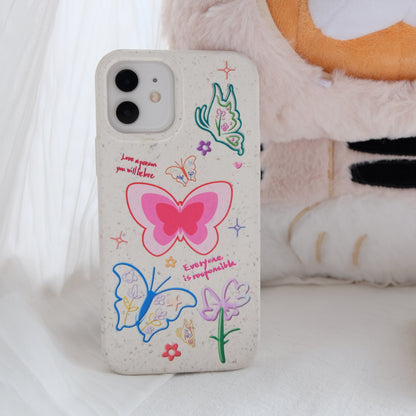 Butterfly degradable phone case