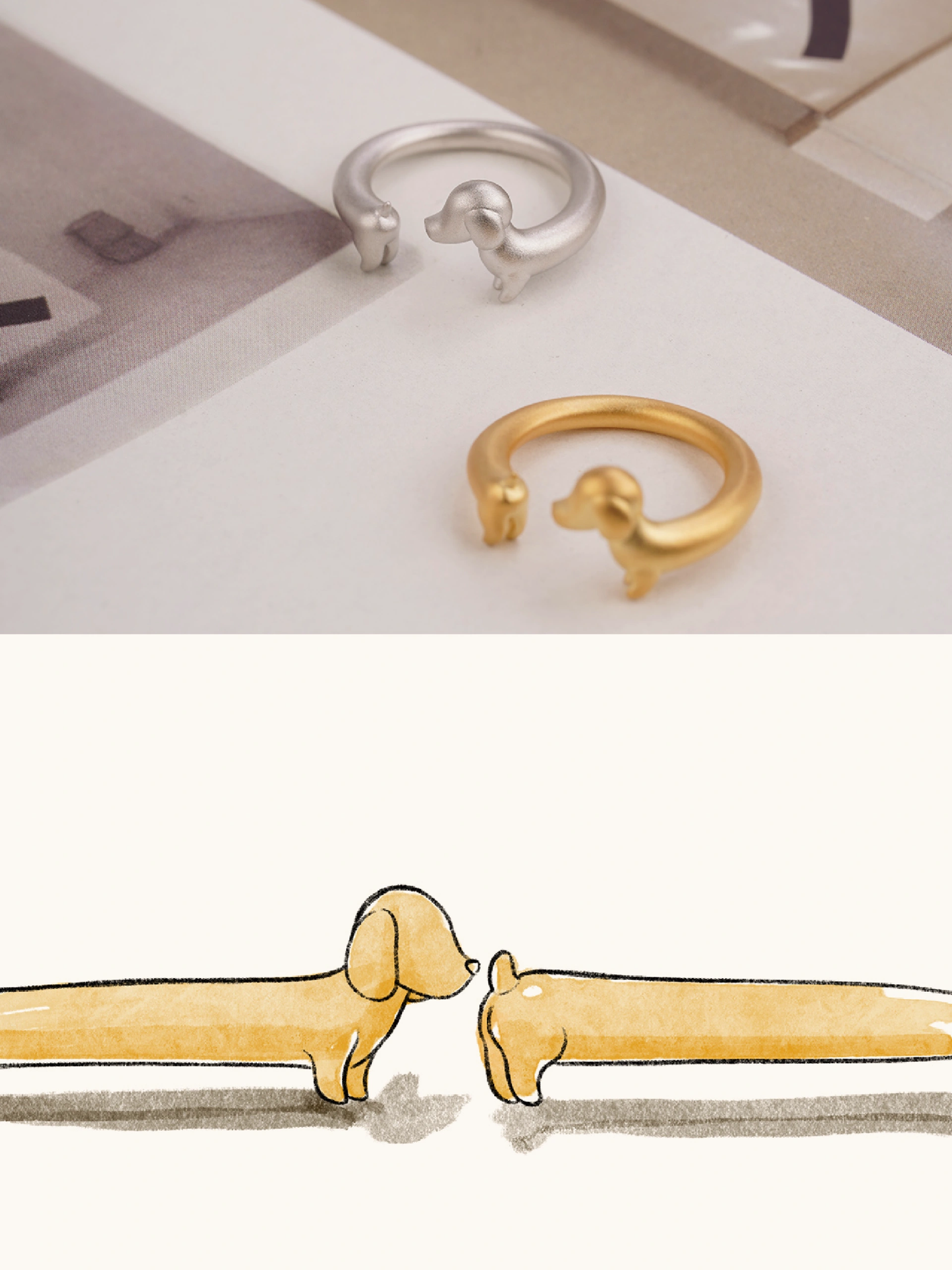 Dachshund Open-end Ring