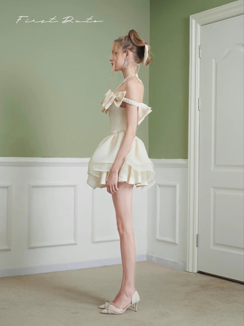 Delia® | Off-the-shoulder mini dress with balloon sleeves main image 0