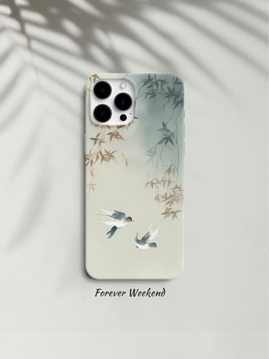 Dancing Birds Printed Phone Case