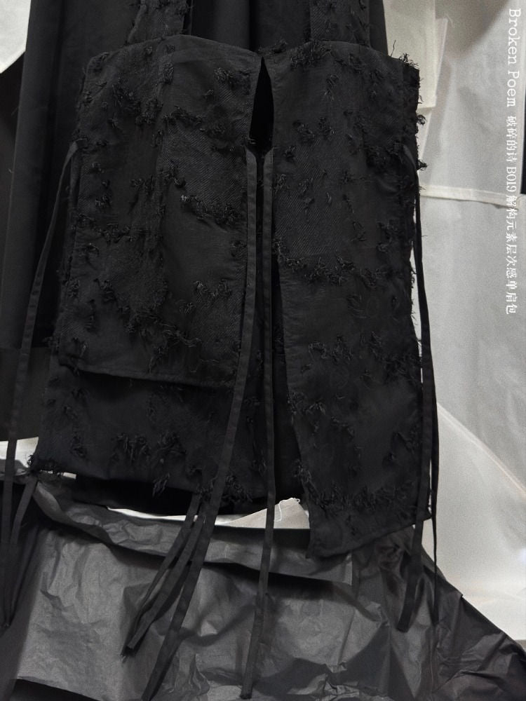 Dark Daisy Embossed Handmade Shoulder Bag