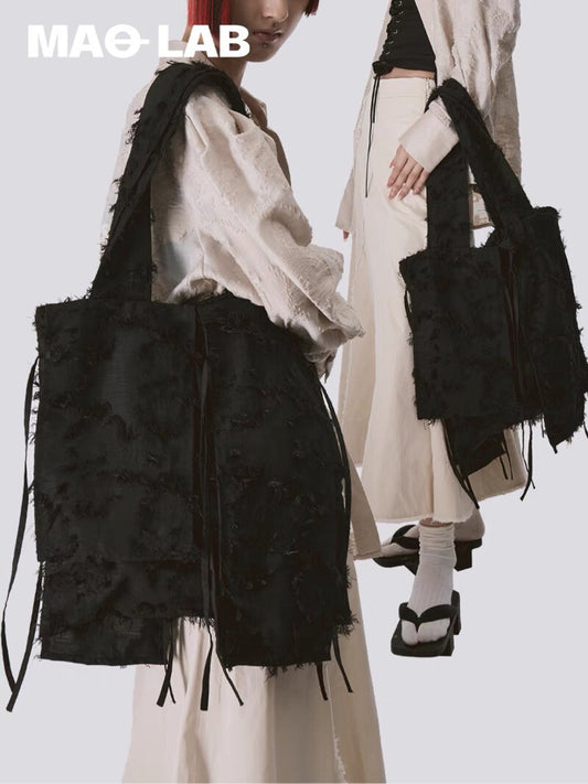 Dark Daisy Embossed Handmade Shoulder Bag