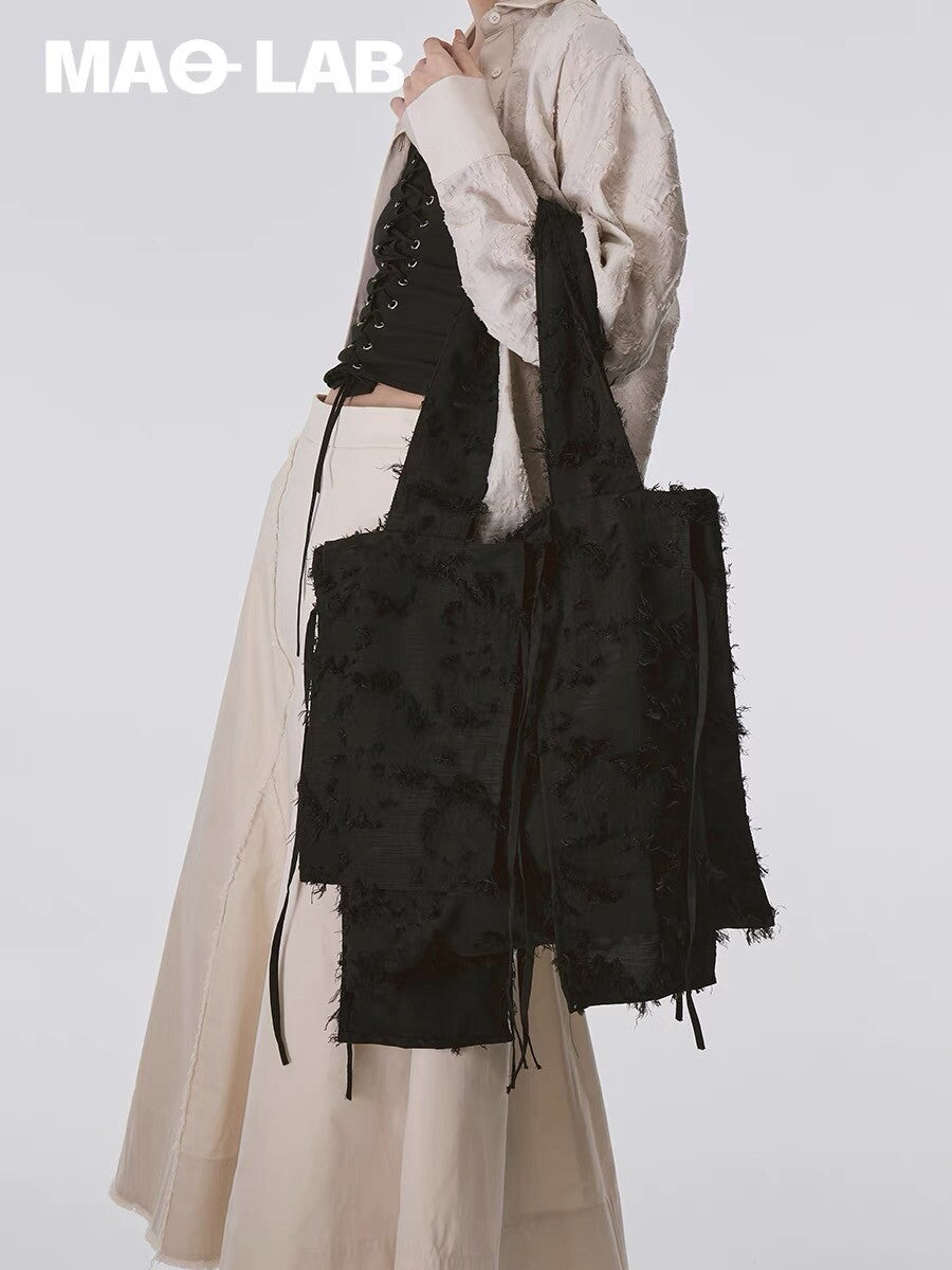 Dark Daisy Embossed Handmade Shoulder Bag