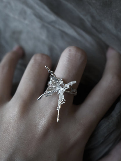 Dead Leaf Butterfly Open Ring