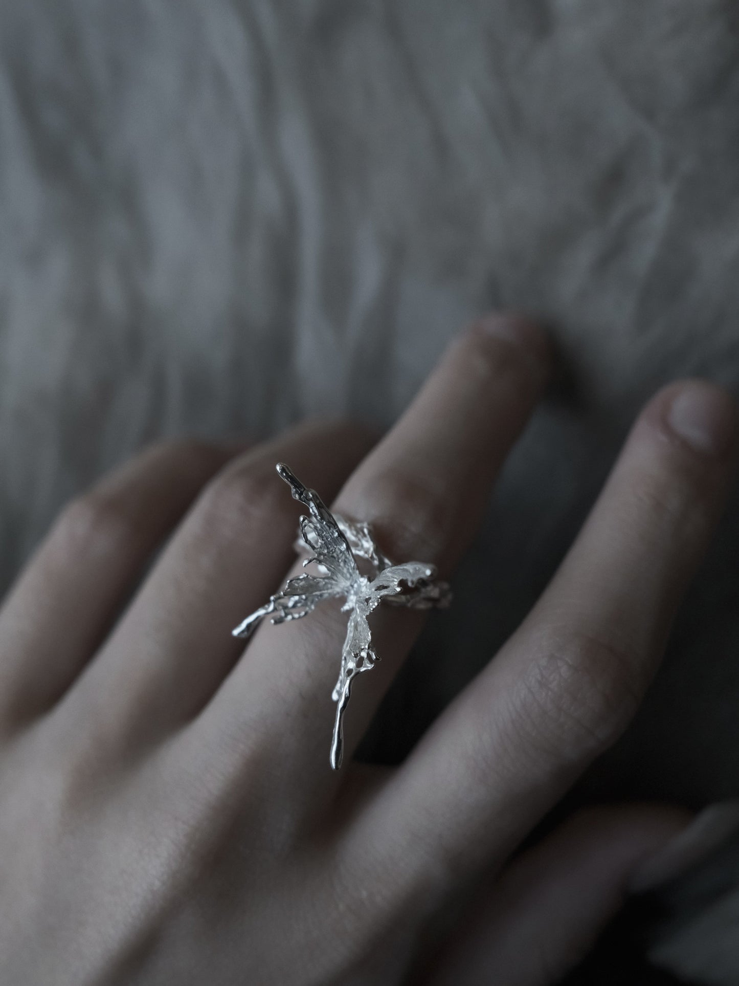 Dead Leaf Butterfly Open Ring