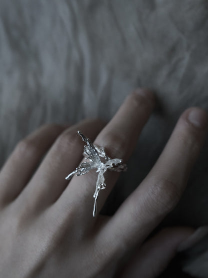 Dead Leaf Butterfly Open Ring