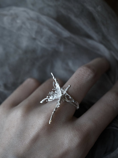 Dead Leaf Butterfly Open Ring