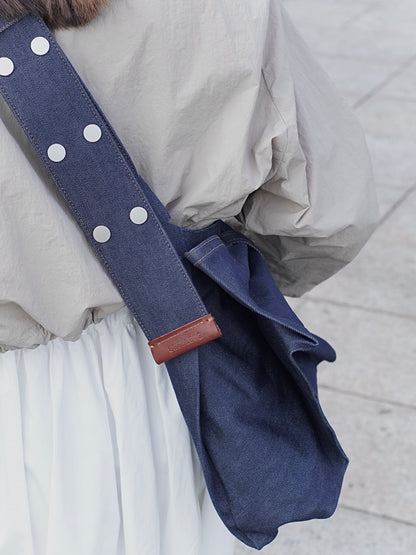 Denim Bow Shoulder Bag