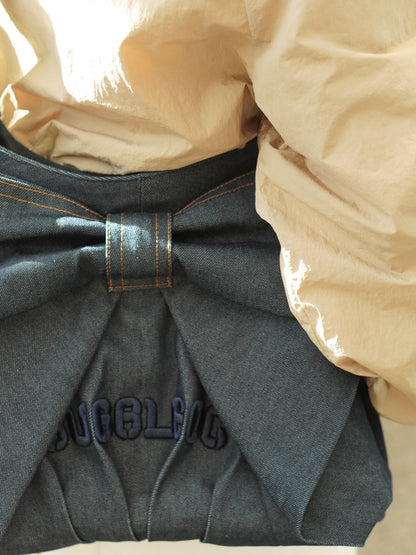 Denim Bow Shoulder Bag