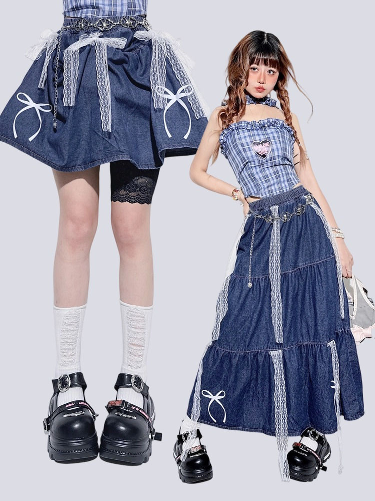 Design-Forward DIY Length Denim Skirt