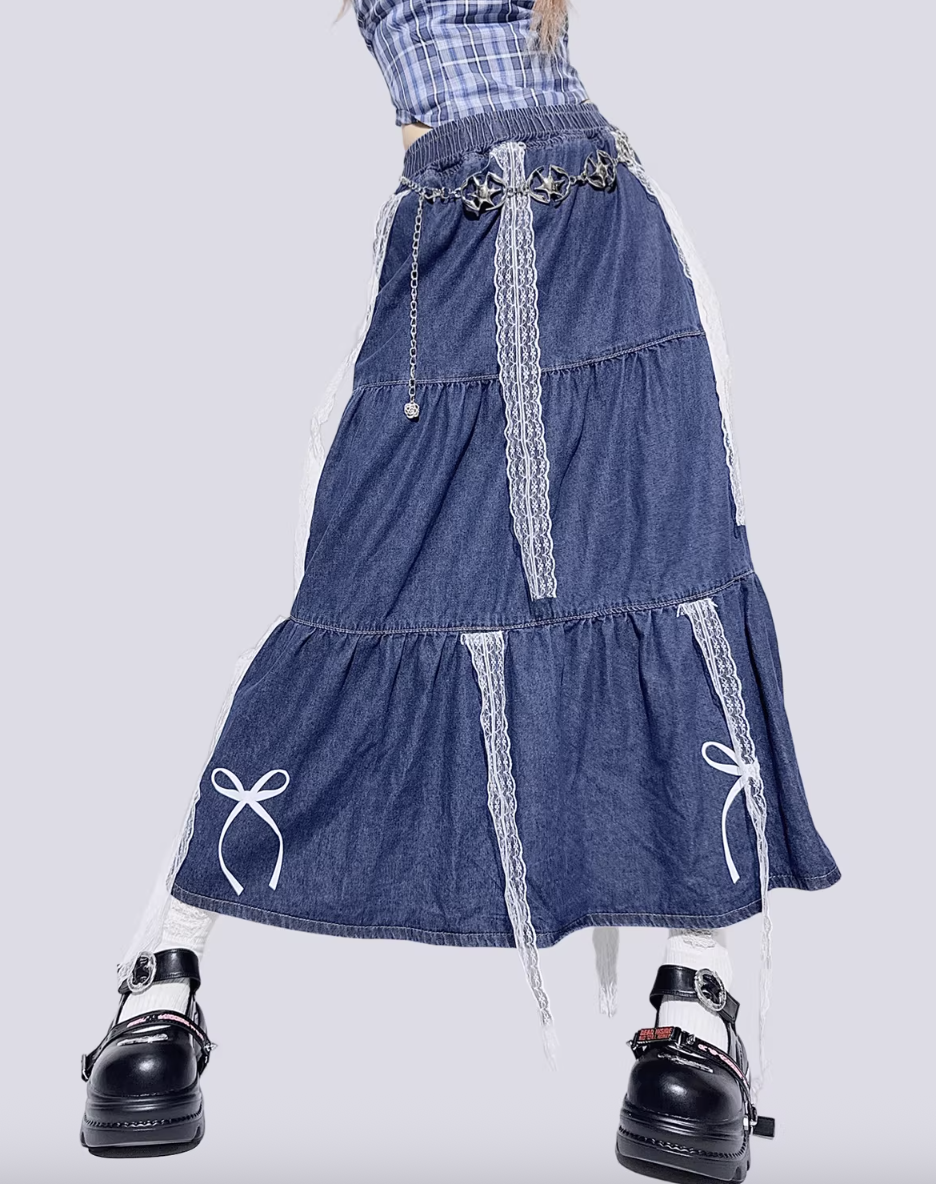 Design-Forward DIY Length Denim Skirt