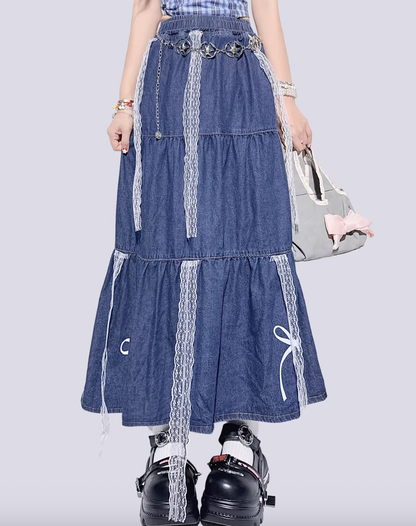 Design-Forward DIY Length Denim Skirt