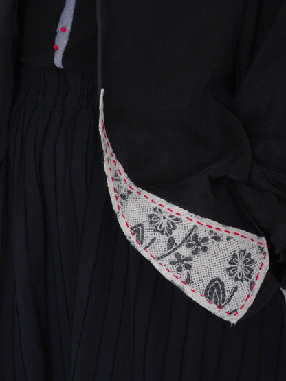 Designer Print Patchwork Cupro Jacket