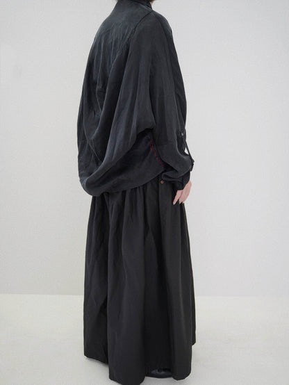 Designer Print Patchwork Cupro Jacket