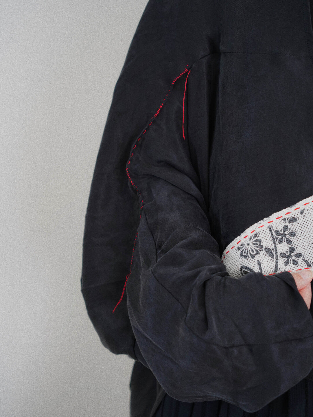 Designer Print Patchwork Cupro Jacket