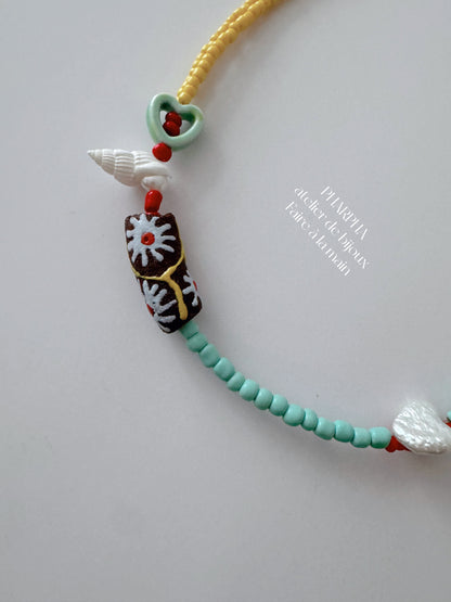 Dopamine Color Beaded Necklace