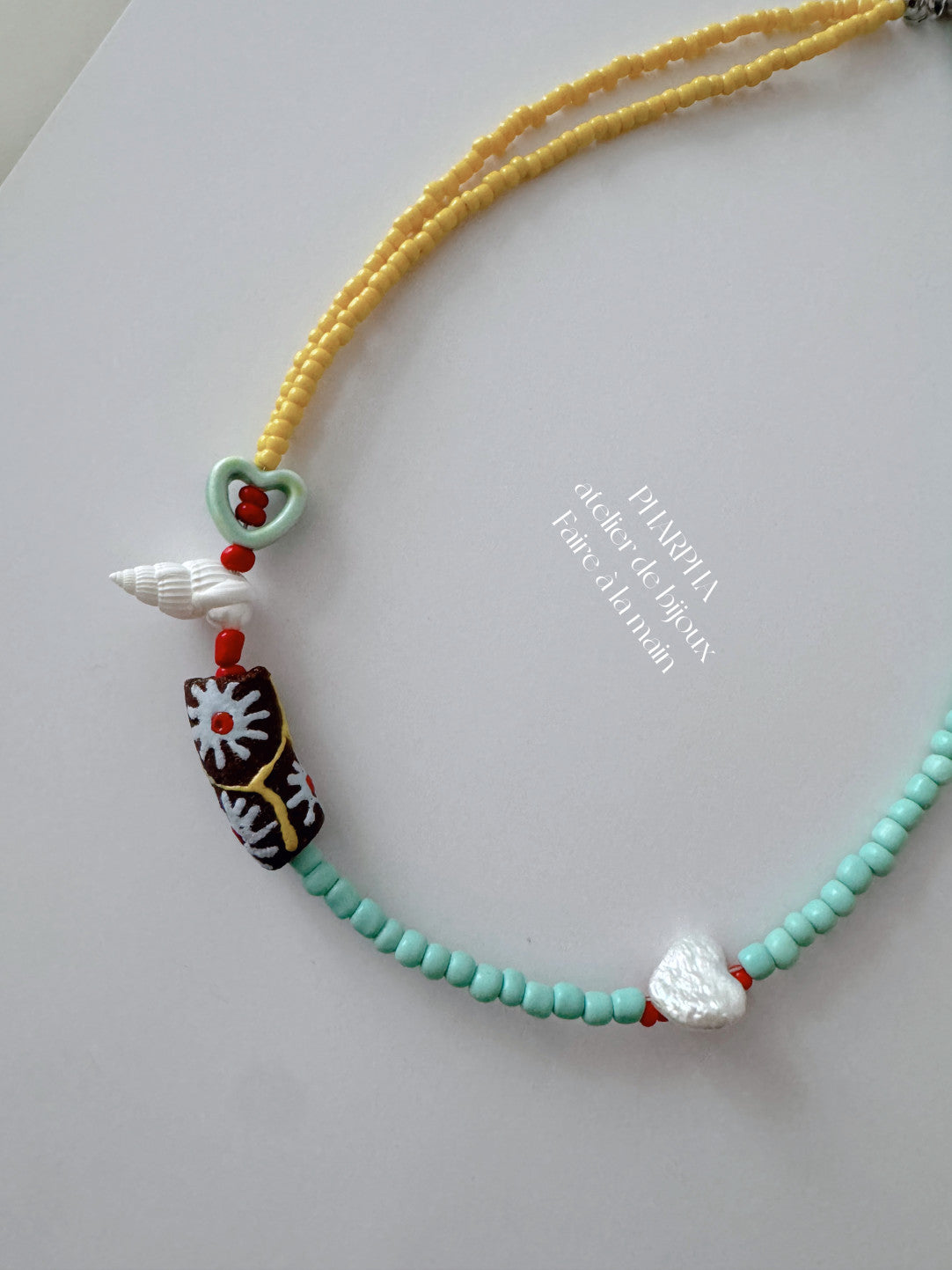 Dopamine Color Beaded Necklace