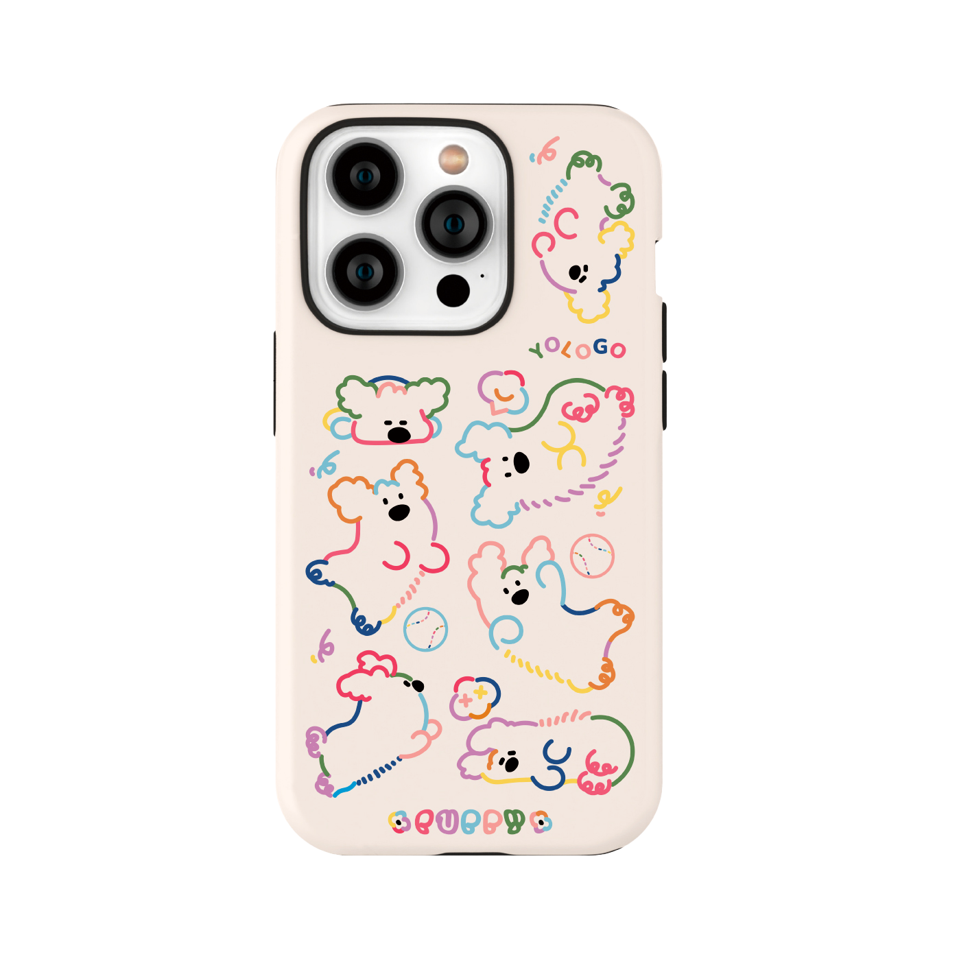 Dopamine Puppy Printed Double Layer Phone Case