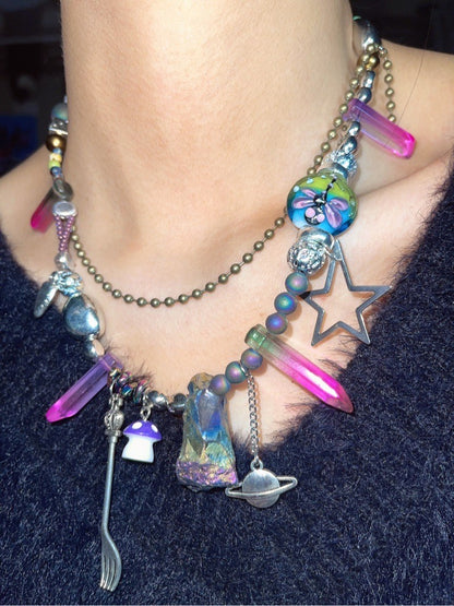 Dreamcore Childhood Beaded Necklace