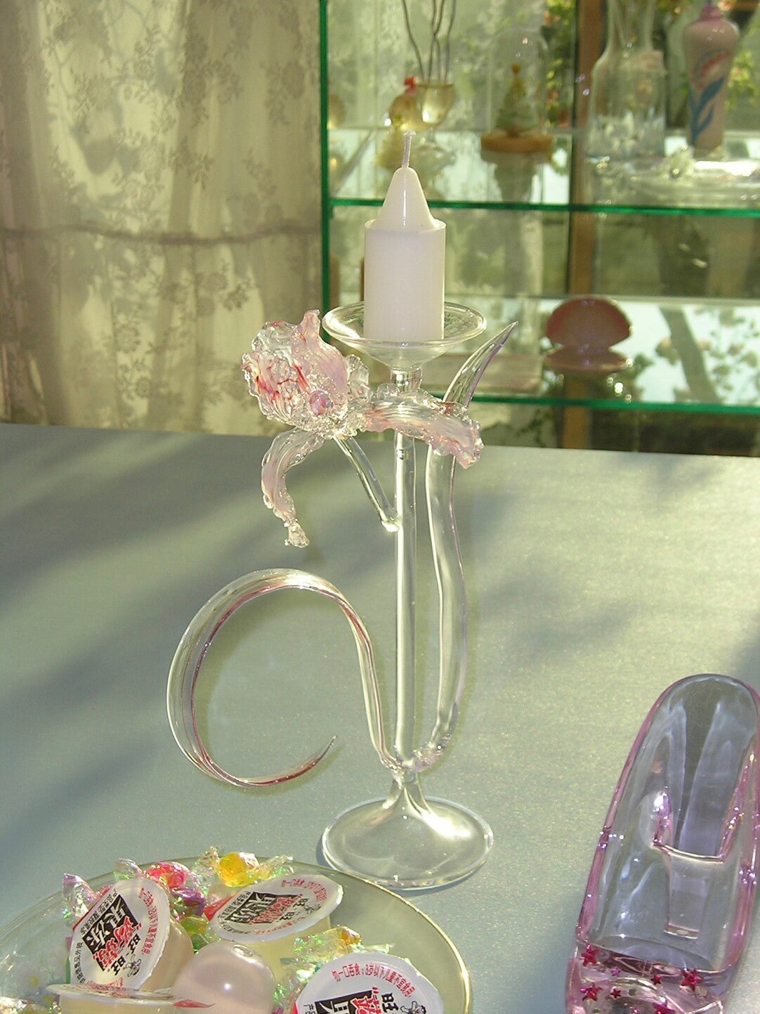Dreamy Glass Lilac Candle Holder