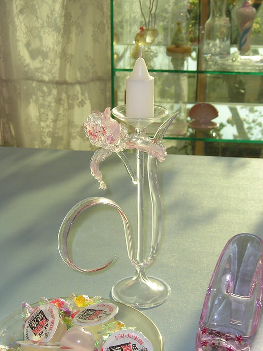 Dreamy Glass Lilac Candle Holder