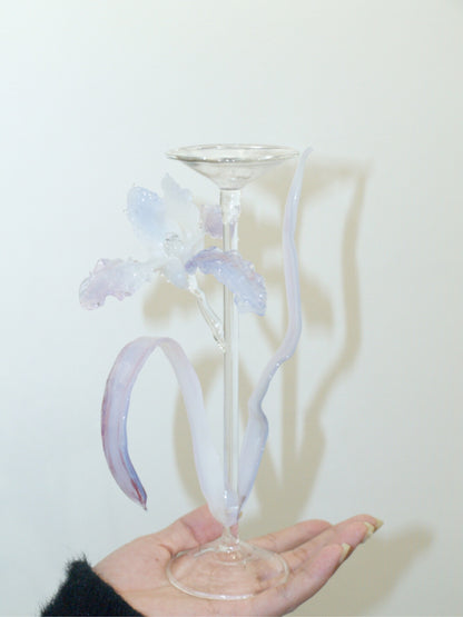 Dreamy Glass Lilac Candle Holder