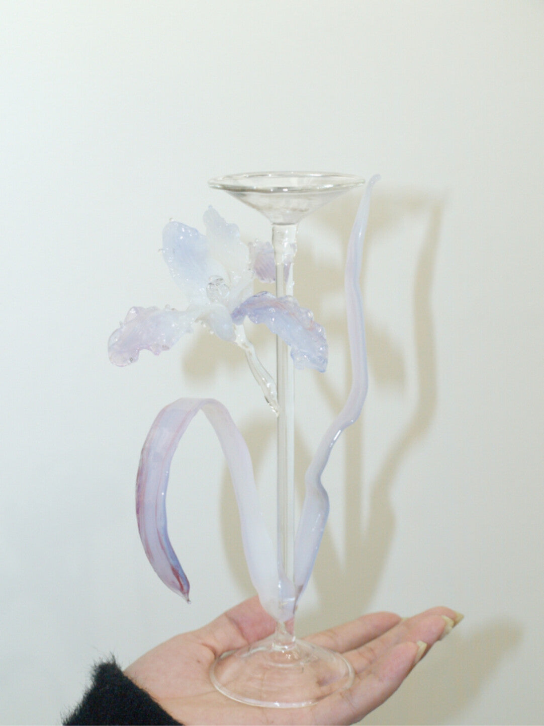 Dreamy Glass Lilac Candle Holder