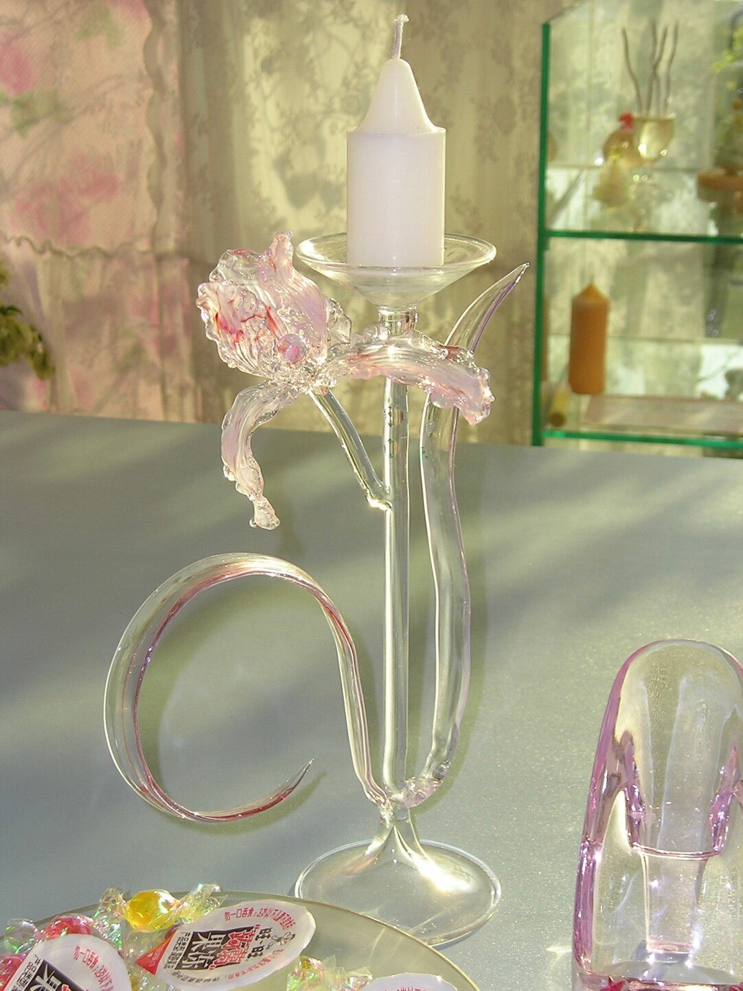 Dreamy Glass Lilac Candle Holder
