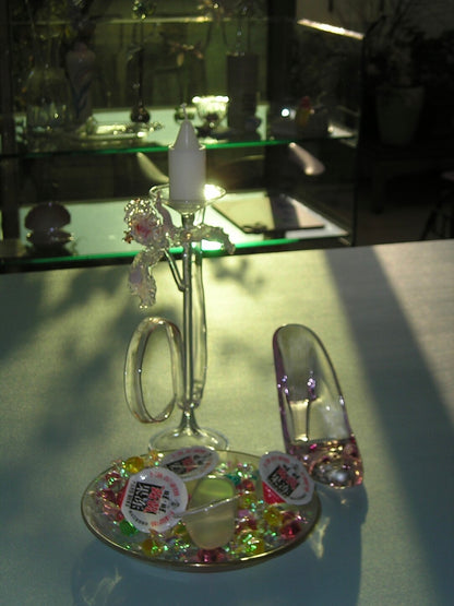 Dreamy Glass Lilac Candle Holder