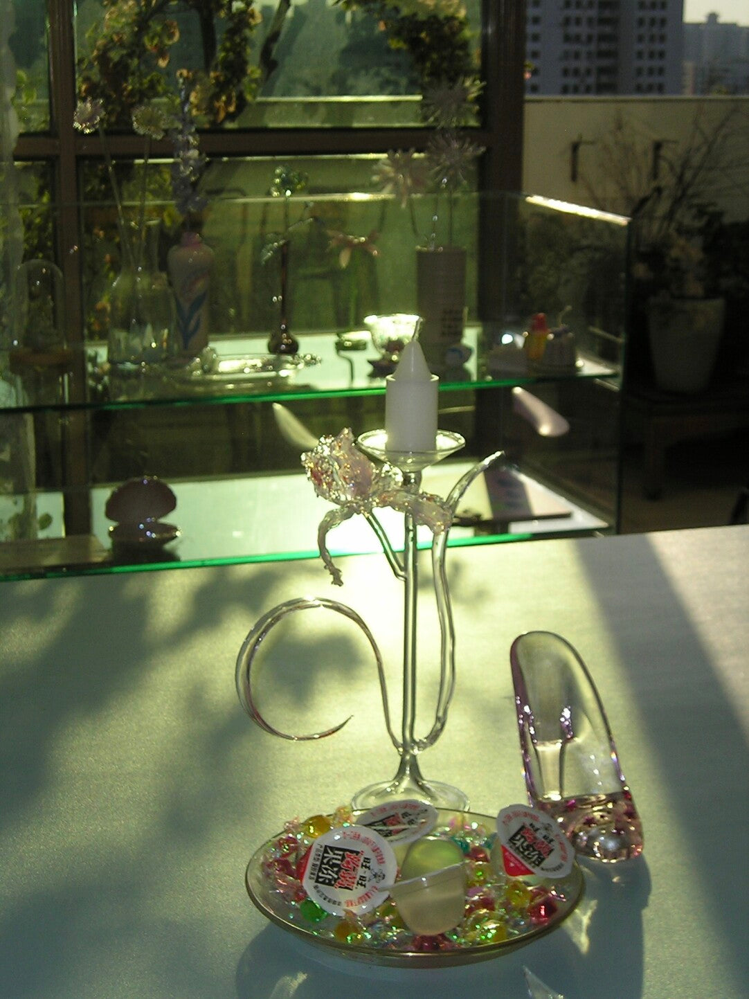 Dreamy Glass Lilac Candle Holder