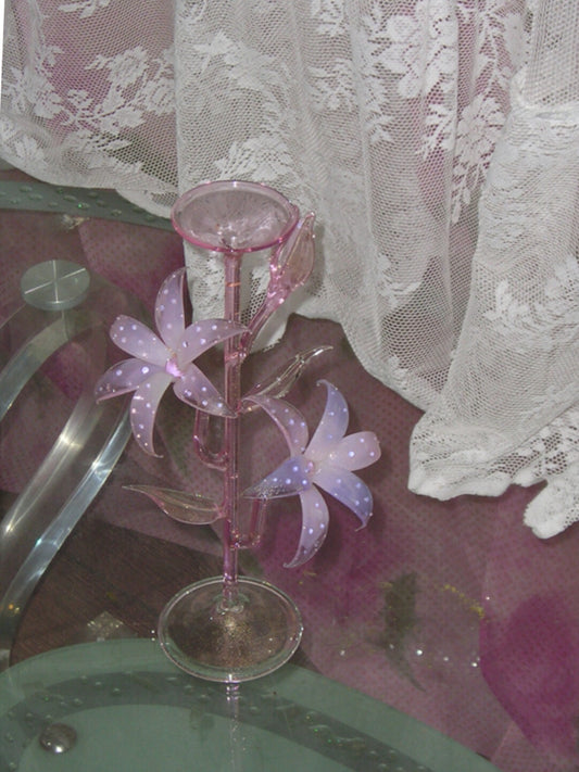 Dreamy Glass Lily Candle Holder