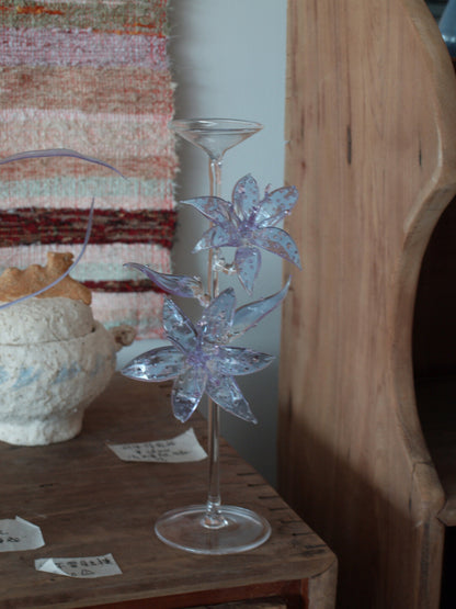 Dreamy Glass Lily Candle Holder