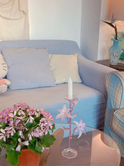 Dreamy Glass Lily Candle Holder
