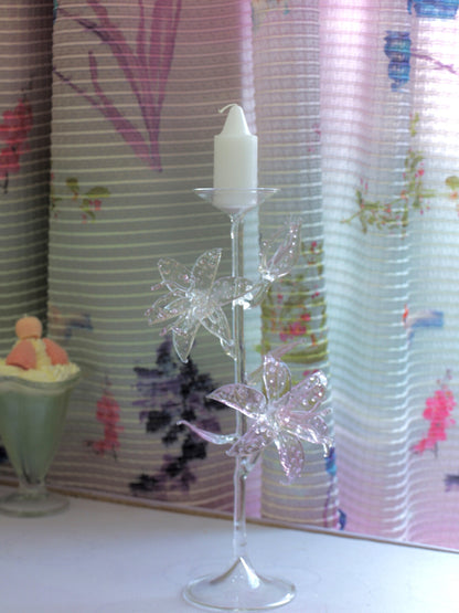 Dreamy Glass Lily Candle Holder