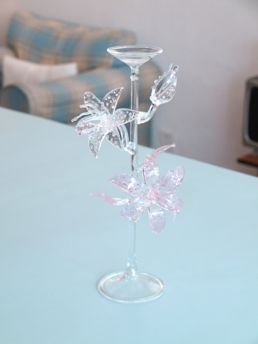 Dreamy Glass Lily Candle Holder