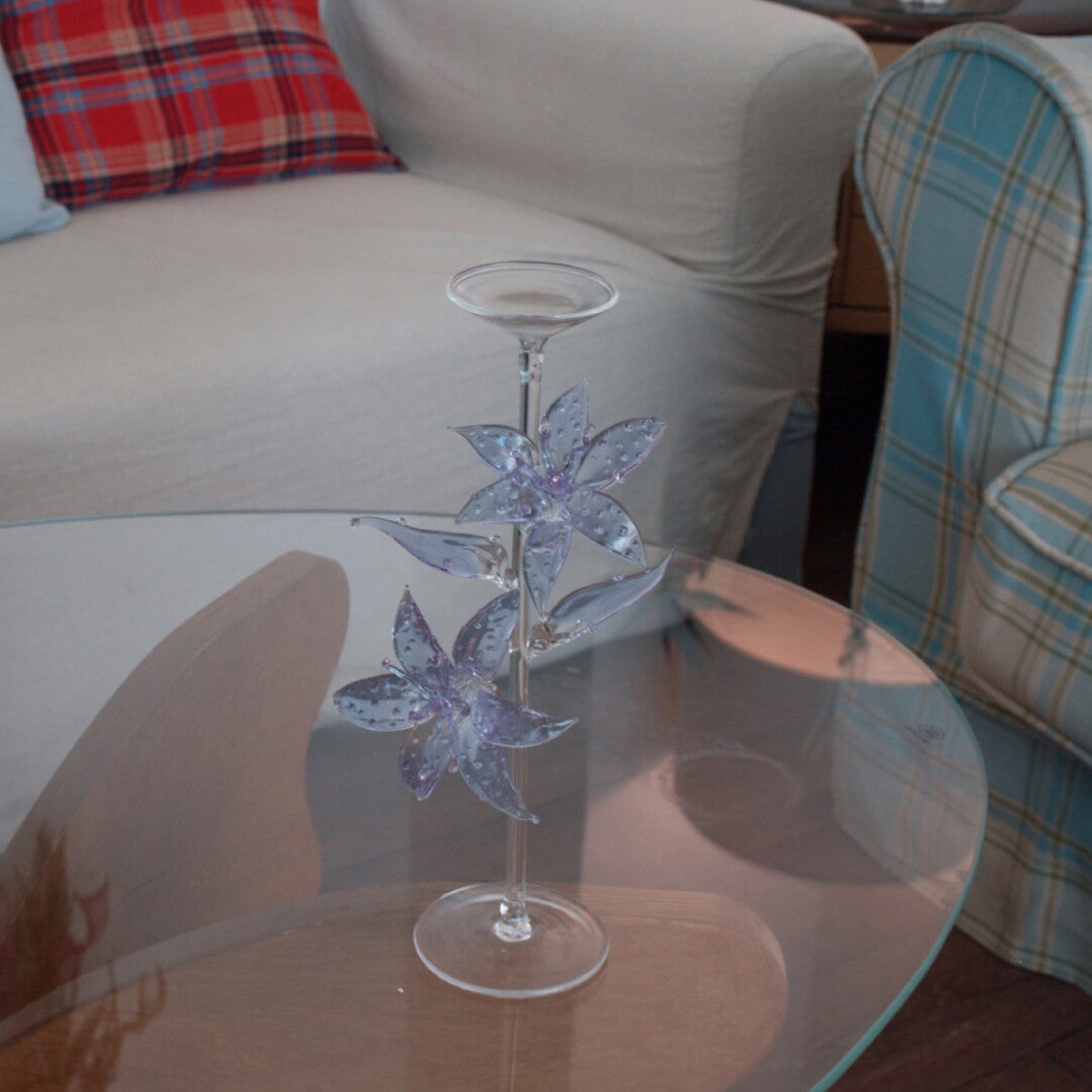 Dreamy Glass Lily Candle Holder