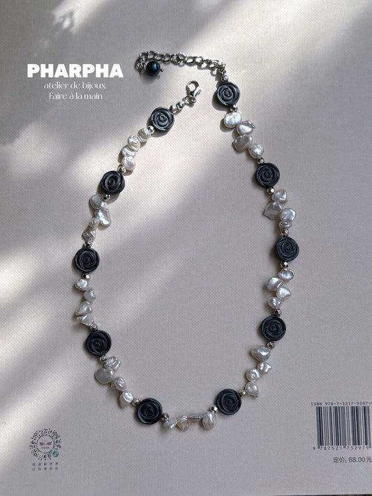 Pharpha Dried Rose Baroque Petal Pearl Necklace