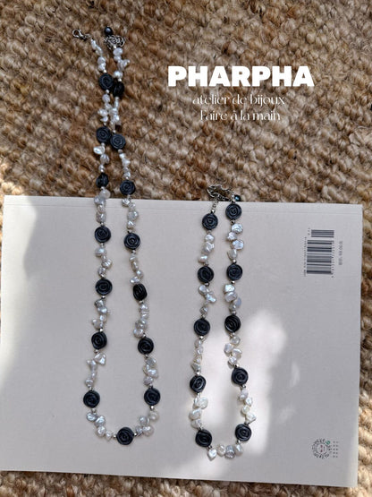 Pharpha Dried Rose Baroque Petal Pearl Necklace