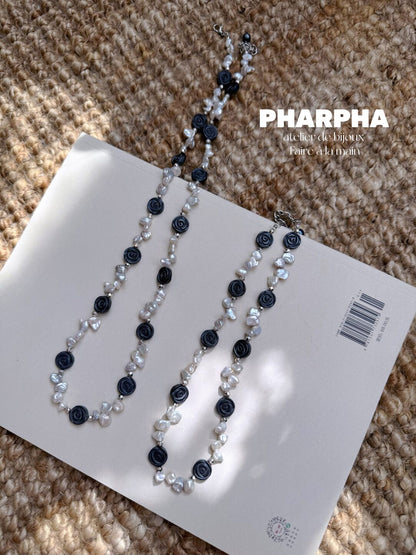 Pharpha Dried Rose Baroque Petal Pearl Necklace
