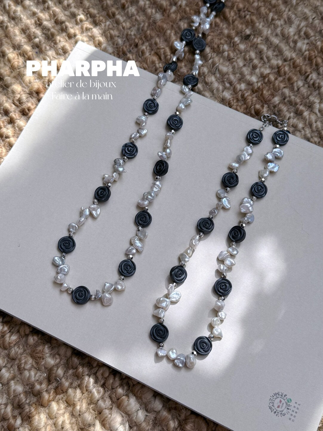 Pharpha Dried Rose Baroque Petal Pearl Necklace