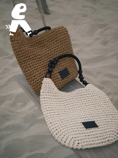 Casual Woven Shoulder Bag