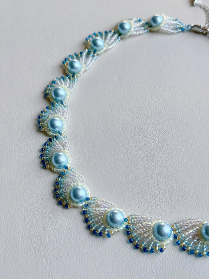 Peacock Beaded Necklace