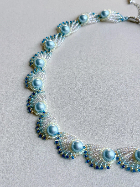 Peacock Beaded Necklace