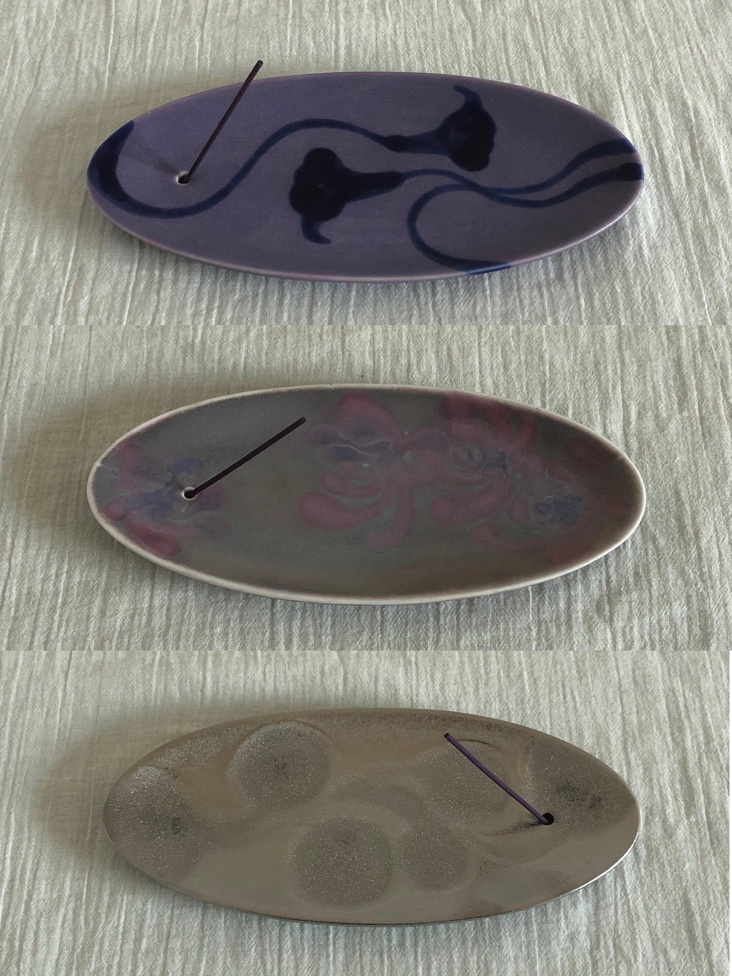 “Echo” Artistic Incense Holder | Plate | Three Fleas