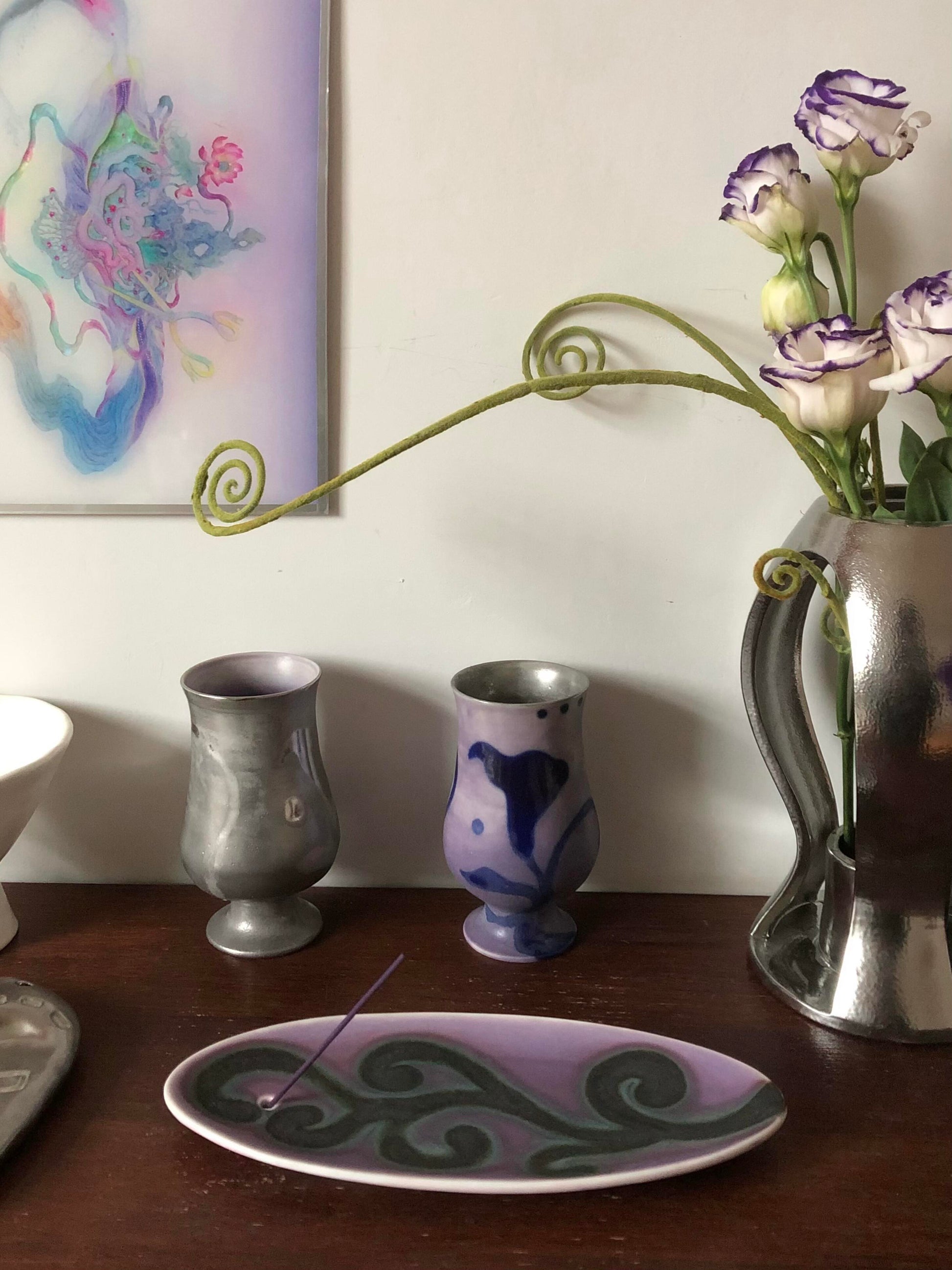 “Echo” Artistic Incense Holder | Plate | Three Fleas