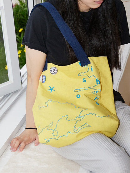 Eco-Friendly Island Printed Tote Bag