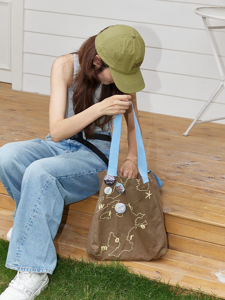 Eco-Friendly Island Printed Tote Bag